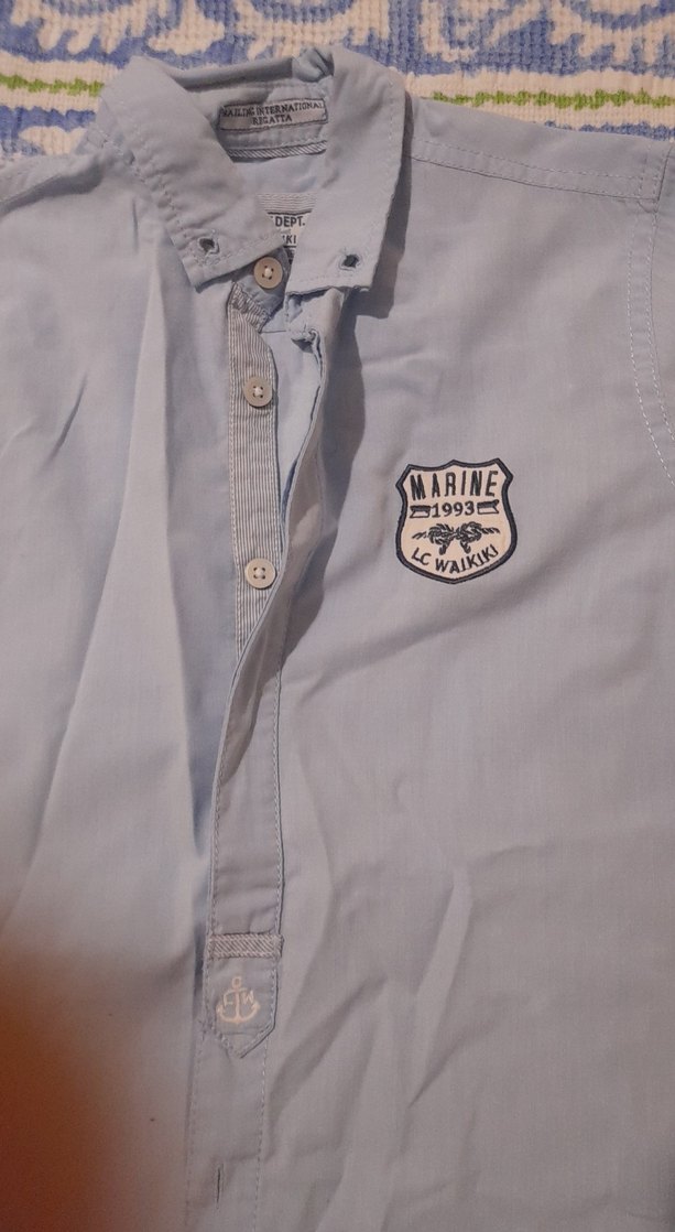 Gri Pamuklu Erkek Kısa Kollu Gömlek - Görsel 2