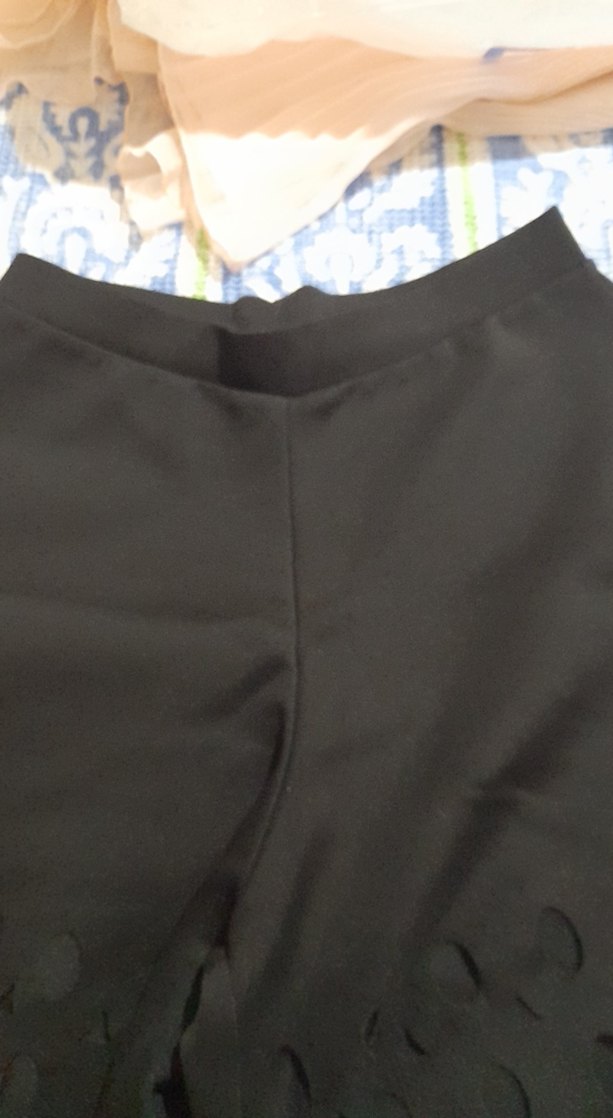 Siyah Gotik Mini Hamile Şortu - Görsel 4