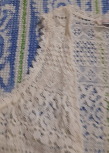 Bohem Dantel Detaylı Beyaz Kadın Şal - Görsel 4