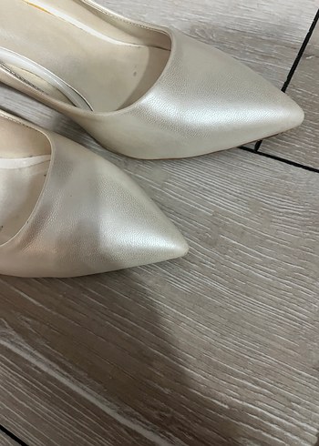 Sedef rengi gelinlik abiye 39 numara stiletto - Görsel 3