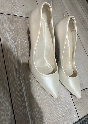 Sedef rengi gelinlik abiye 39 numara stiletto - Görsel 2