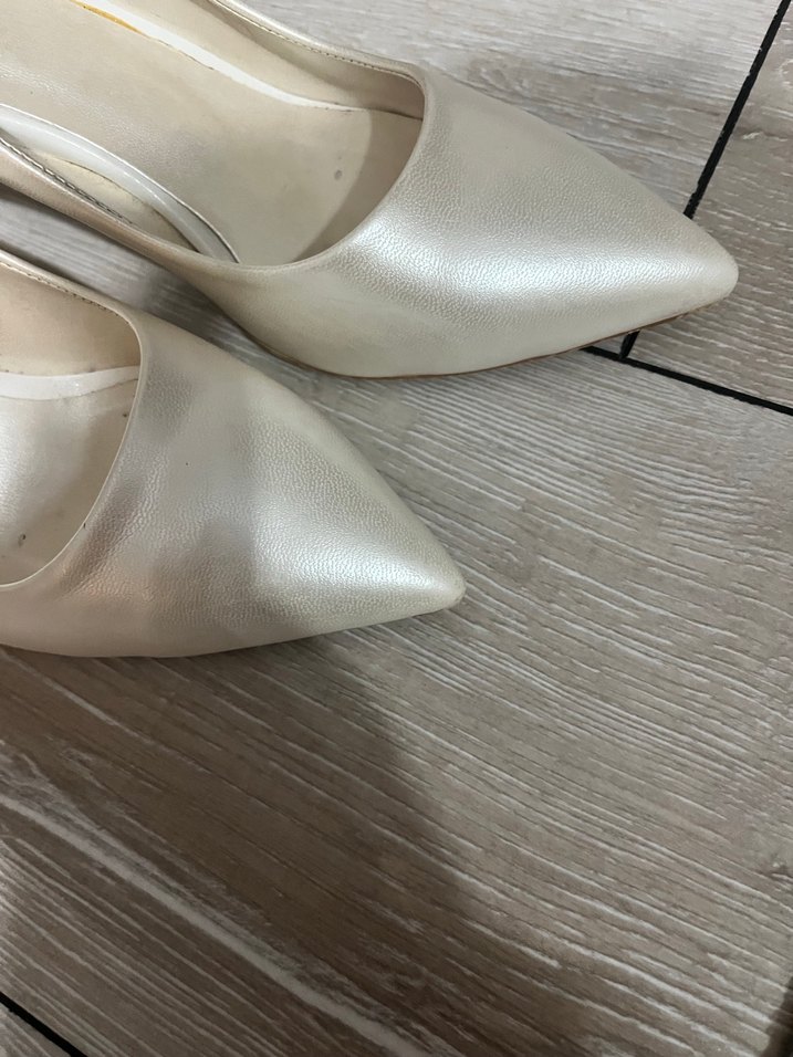 Sedef rengi gelinlik abiye 39 numara stiletto - Görsel 3