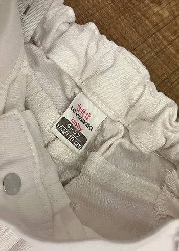 LCW kız çocuk beyaz kot pantolon 4 5 yaş - Görsel 2