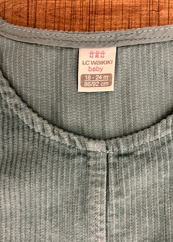 LCW kız bebek kadife elbise jile 18/24 ay - Görsel 3