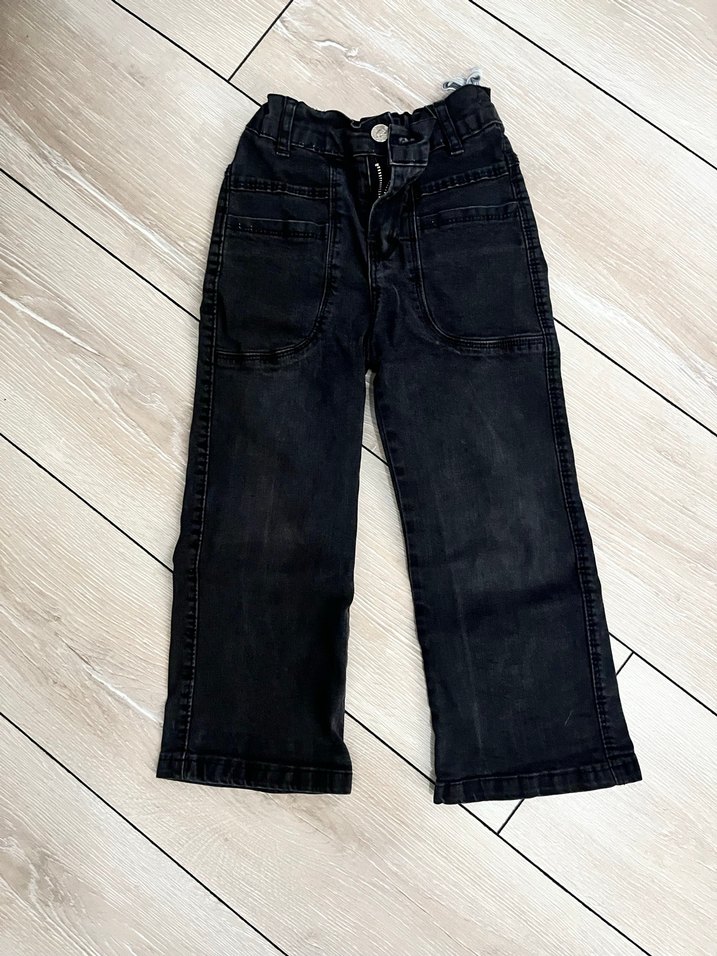 Siyah kız Çocuk Denim Pantolon - Görsel 3