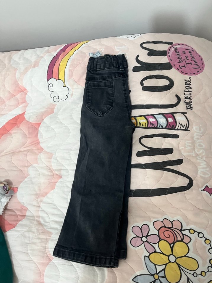 Siyah kız Çocuk Denim Pantolon - Görsel 2