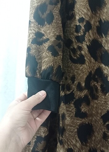 universal Beden Tesettür elbise leopar desenli 