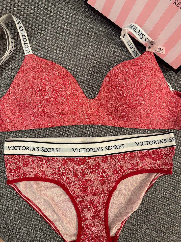 Victoria's Secret kırmızı iç çamaşırı takımı - Görsel 3