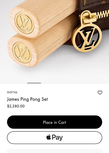 Louis Vuitton Kahverengi Ping Pong Masa Tenisi Oyun Seti - Görsel 8