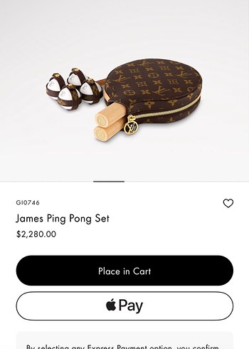 Louis Vuitton Kahverengi Ping Pong Masa Tenisi Oyun Seti - Görsel 7