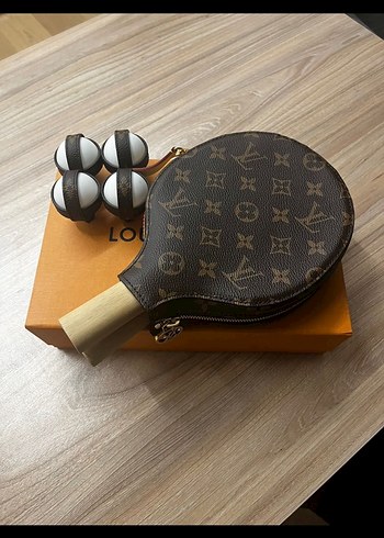 Louis Vuitton Kahverengi Ping Pong Masa Tenisi Oyun Seti - Görsel 2