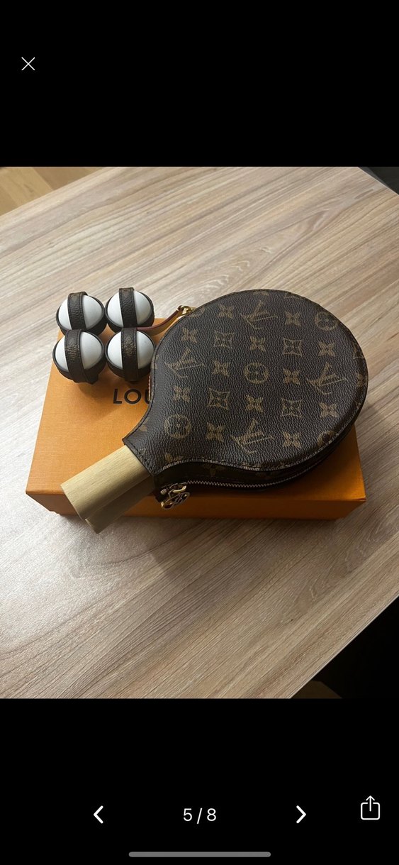 Louis Vuitton Kahverengi Ping Pong Masa Tenisi Oyun Seti - Görsel 2