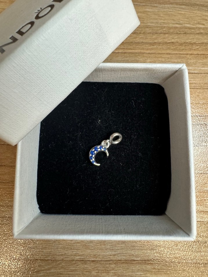 Mavi Boncuklu Ay Pandora Charm - Görsel 2