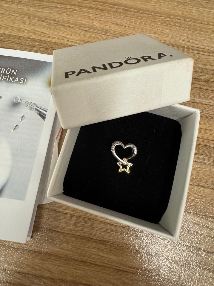 Pandora şanslı yıldız ve kalp charm - Görsel 3