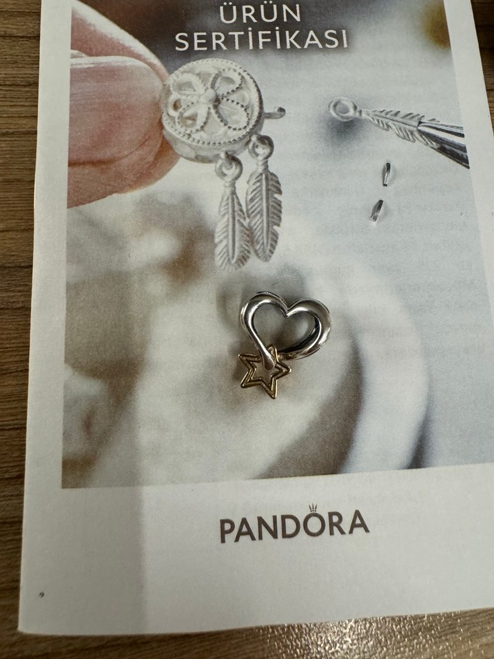 Pandora şanslı yıldız ve kalp charm - Görsel 4