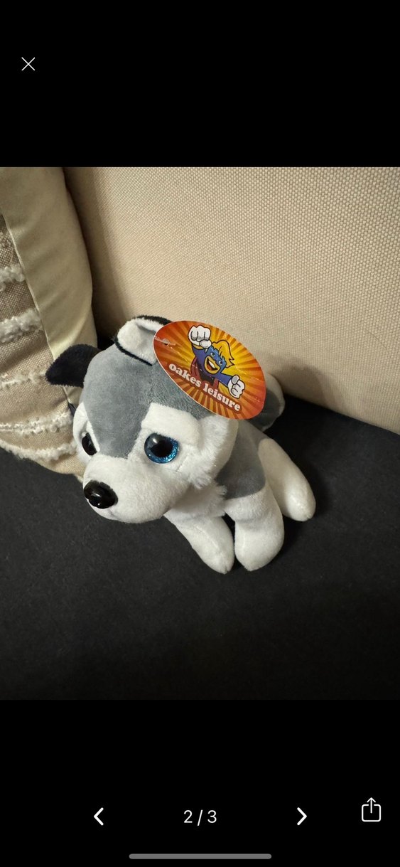 Gri Peluş Köpek Oyuncak - Görsel 2