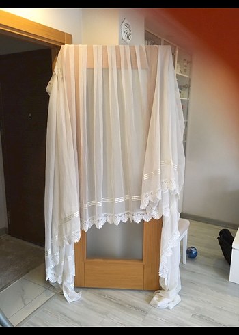 Beyaz Nakışlı Perde - Görsel 2