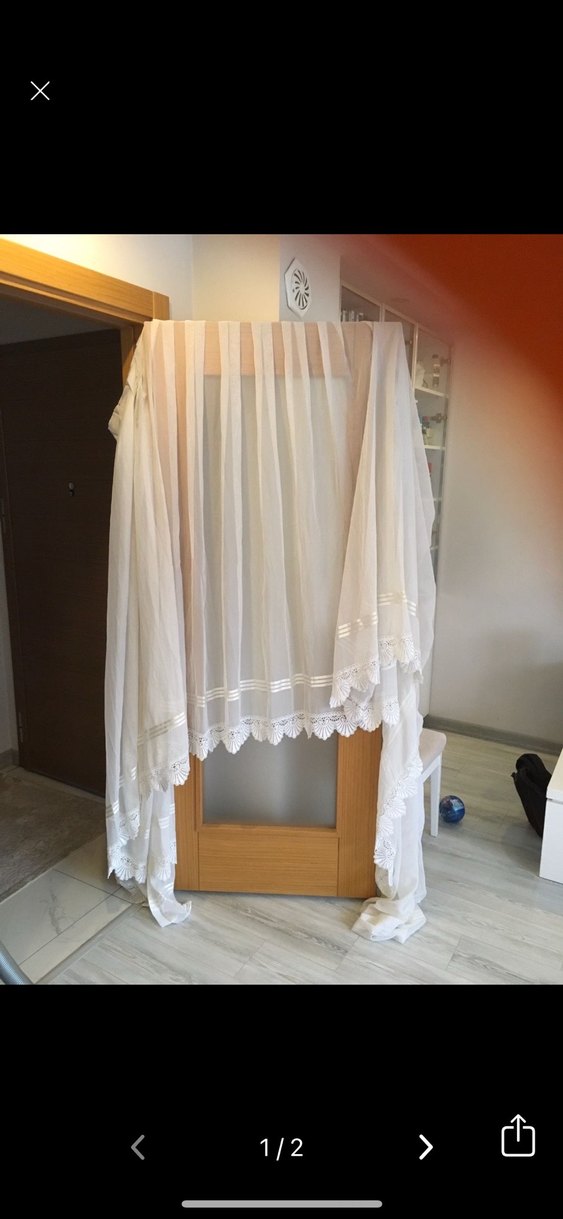 Beyaz Nakışlı Perde - Görsel 2
