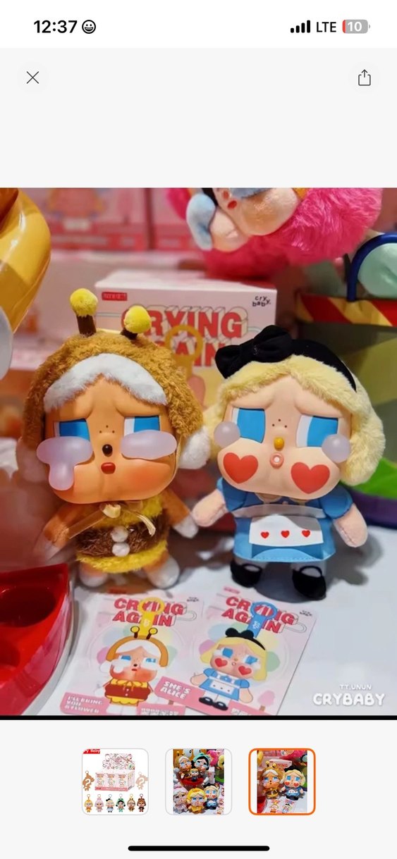 Cry Baby Pastel Renkli Anahtarlık Bebekler - Görsel 2