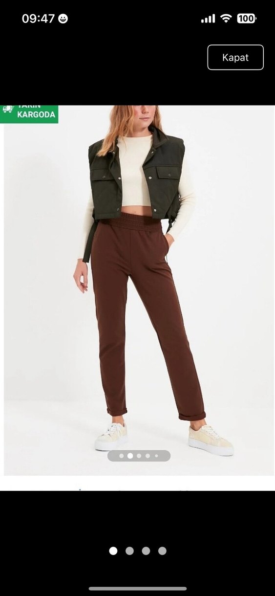 Kadın Kahverengi Salaş Eşofman - Görsel 2