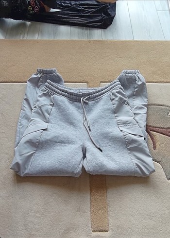 Gri Kadın Rahat eşofman altı - Görsel 2