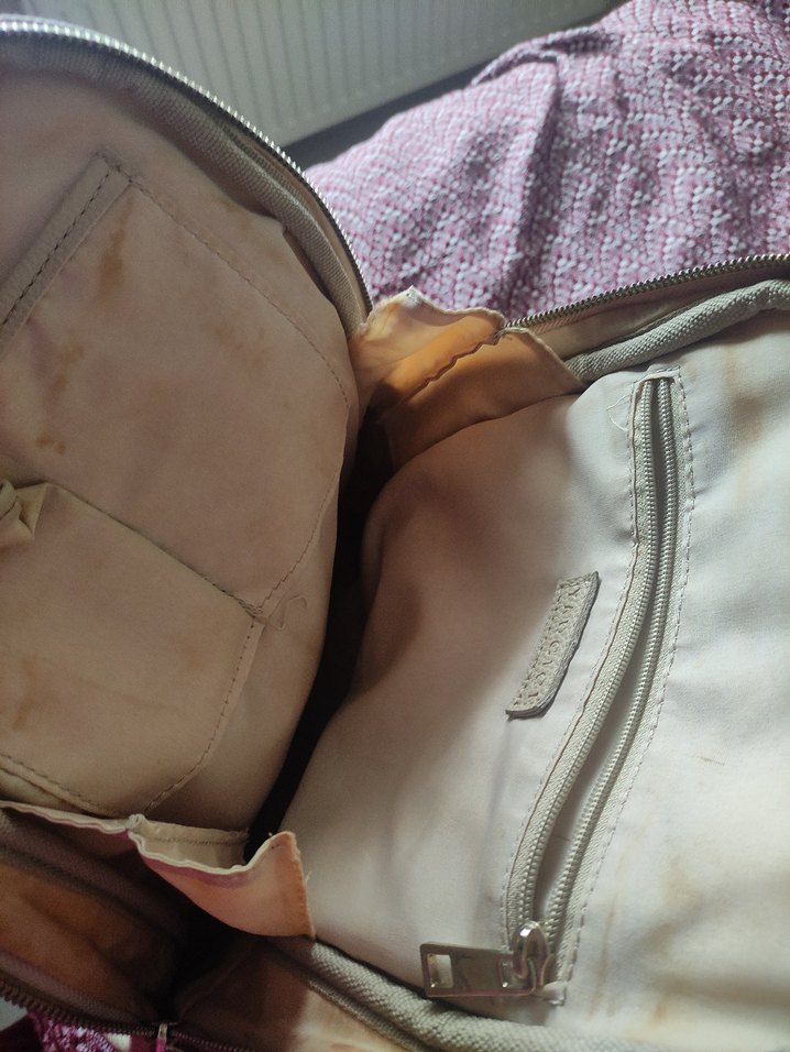 Bej Deri Kadın Sırt Çantası - Görsel 5