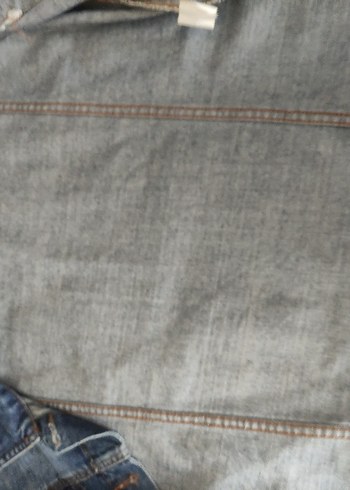 Bohem Stil Düğmeli Mavi Denim Ceket - Görsel 5