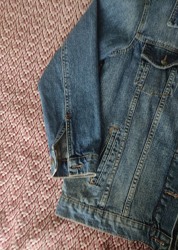 Bohem Stil Düğmeli Mavi Denim Ceket - Görsel 3