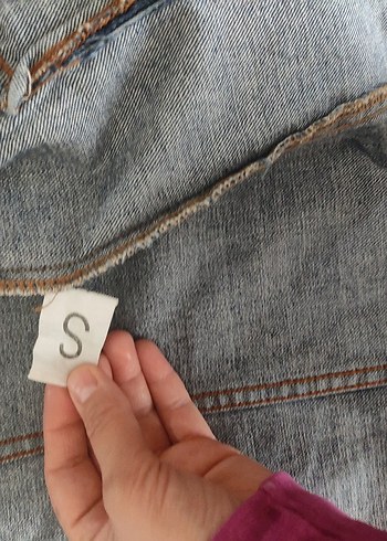 Bohem Stil Düğmeli Mavi Denim Ceket - Görsel 4