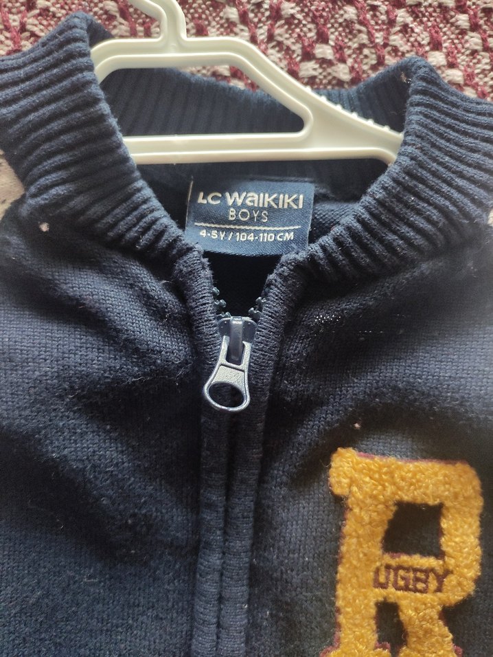 Nakışlı Erkek Çocuk Triko Ceket - Görsel 2