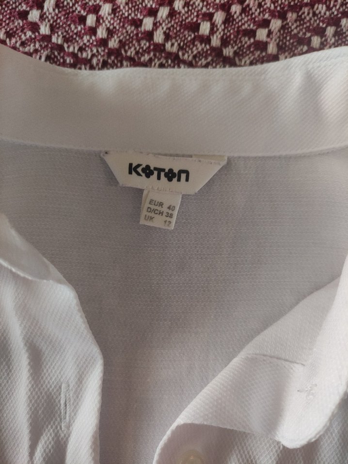 koton beyaz iç göstermeyen gömlek - Görsel 2