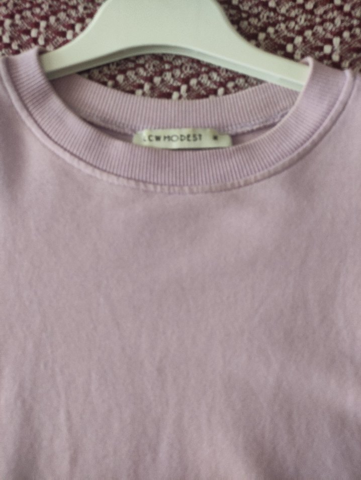 Kadın lila Uzun Kollu Pamuklu Tunik - Görsel 2