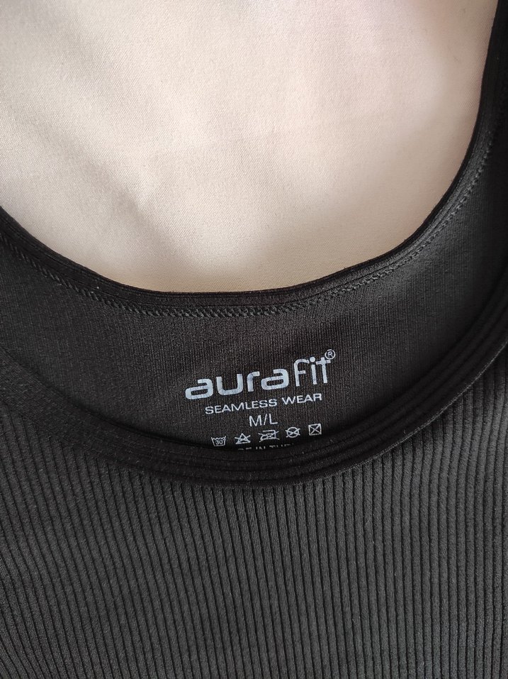 Siyah Straplez Spor Crop Top - Görsel 3