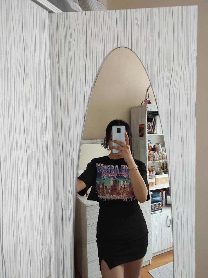 Kız Çocuk Çok Renkli Baskılı Tişört - Görsel 4