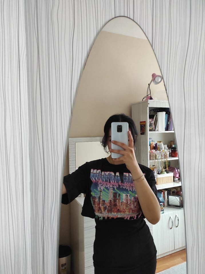 Kız Çocuk Çok Renkli Baskılı Tişört - Görsel 5