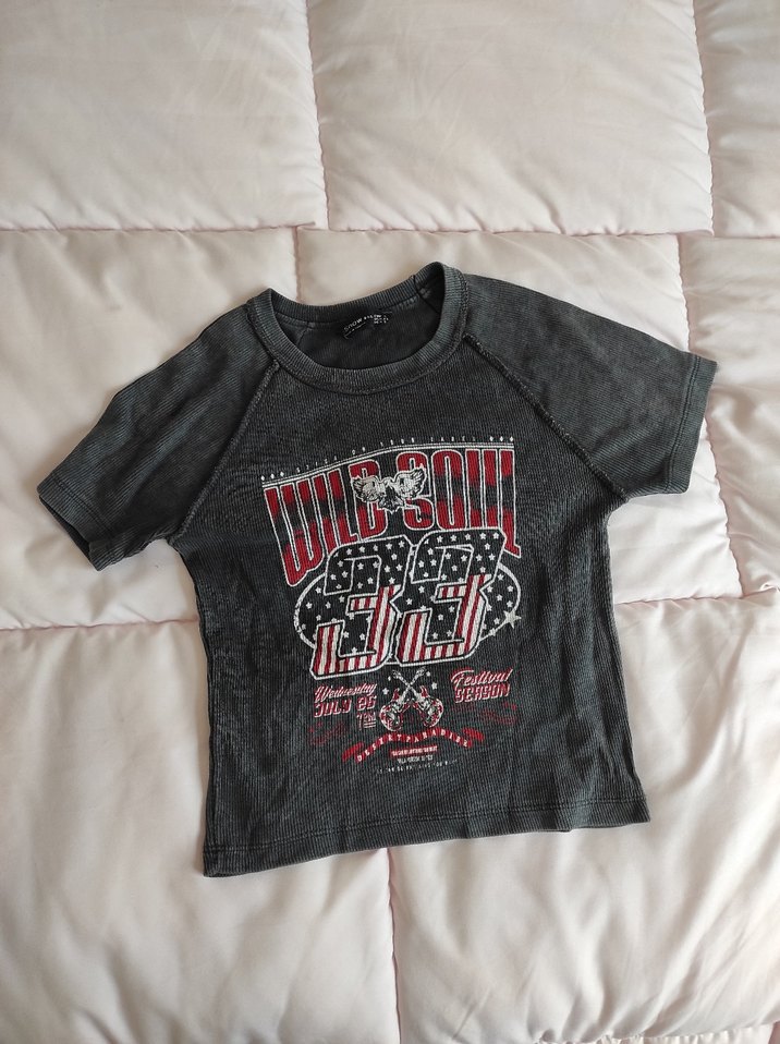 gri vintage tshirt - Görsel 3