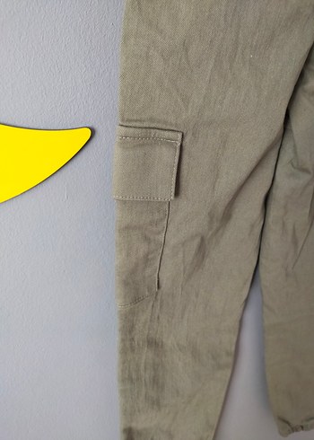 7 Yaş Beden Kemerli Kamuflaj Desenli Haki Erkek Çocuk Pantolon