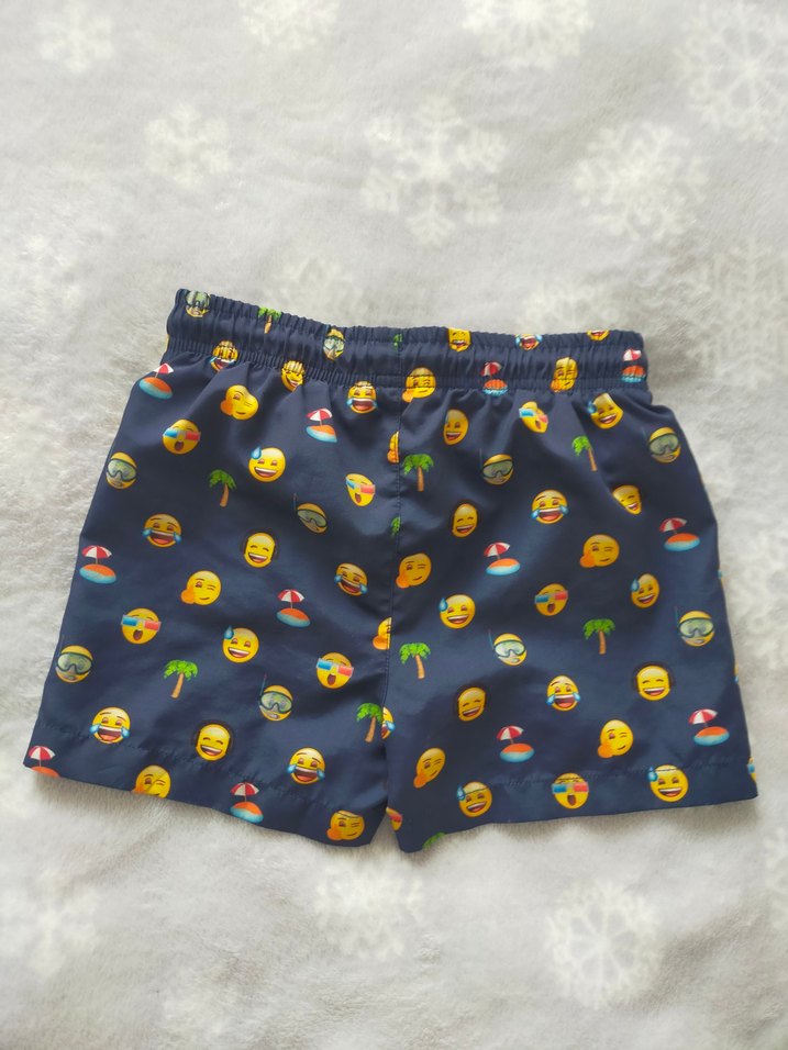 Emoji desenli renkli erkek çocuk mayo şortu - Görsel 2