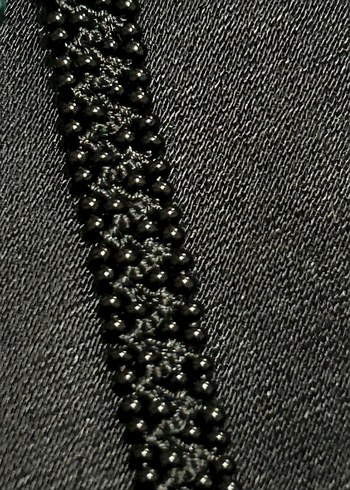 Siyah Yılan Desenli Boncuklu Kadın El Zinciri - Görsel 3