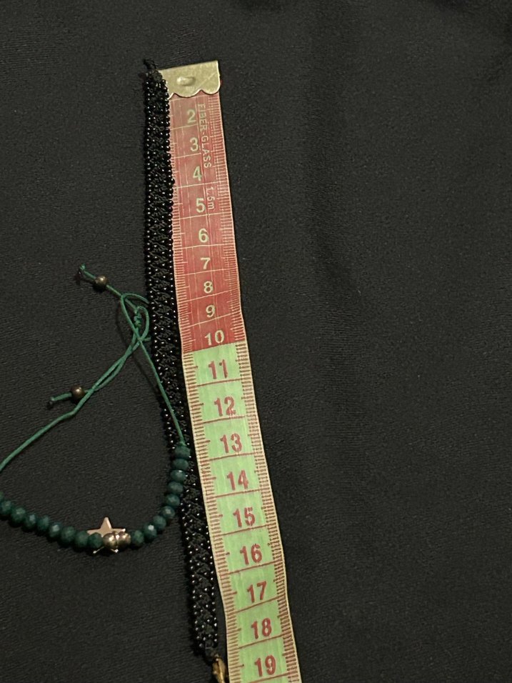 Siyah Yılan Desenli Boncuklu Kadın El Zinciri - Görsel 4