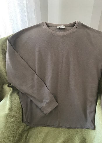 Açık haki Uzun Kollu Erkek Sweatshirt