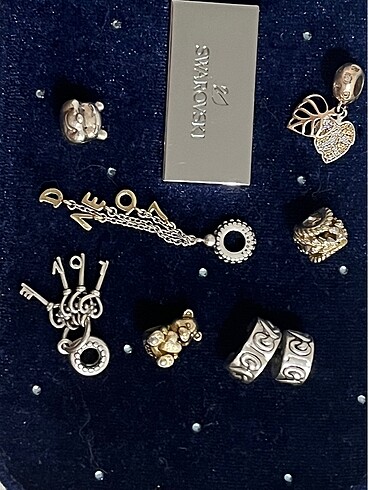  Beden altın Renk Pandora charm