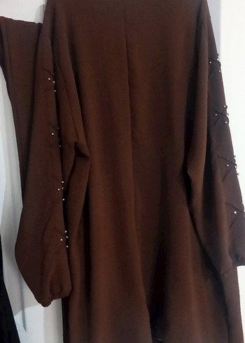 Düğmeli Uzun Kahverengi Kadın Tunik - Görsel 5