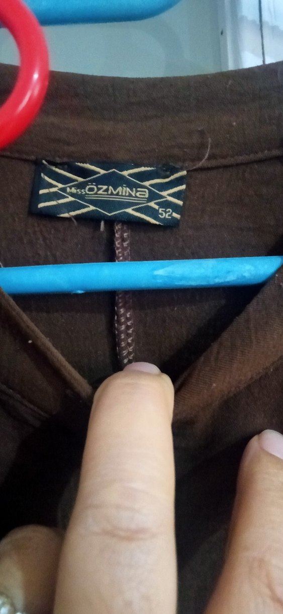 Düğmeli Uzun Kahverengi Kadın Tunik - Görsel 3