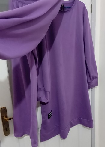 Mor Salaş Uzun Kollu Midi Tunik - Görsel 4