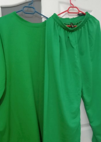 Yeşil Uzun Kollu Salaş Kadın Tunik - Görsel 4