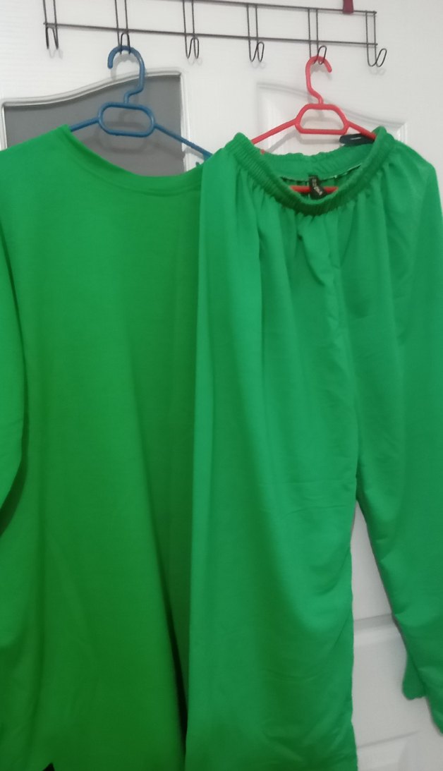 Yeşil Uzun Kollu Salaş Kadın Tunik - Görsel 4