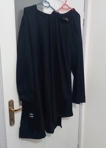 Siyah Kadın Midi Uzun Kollu Tunik takim - Görsel 4