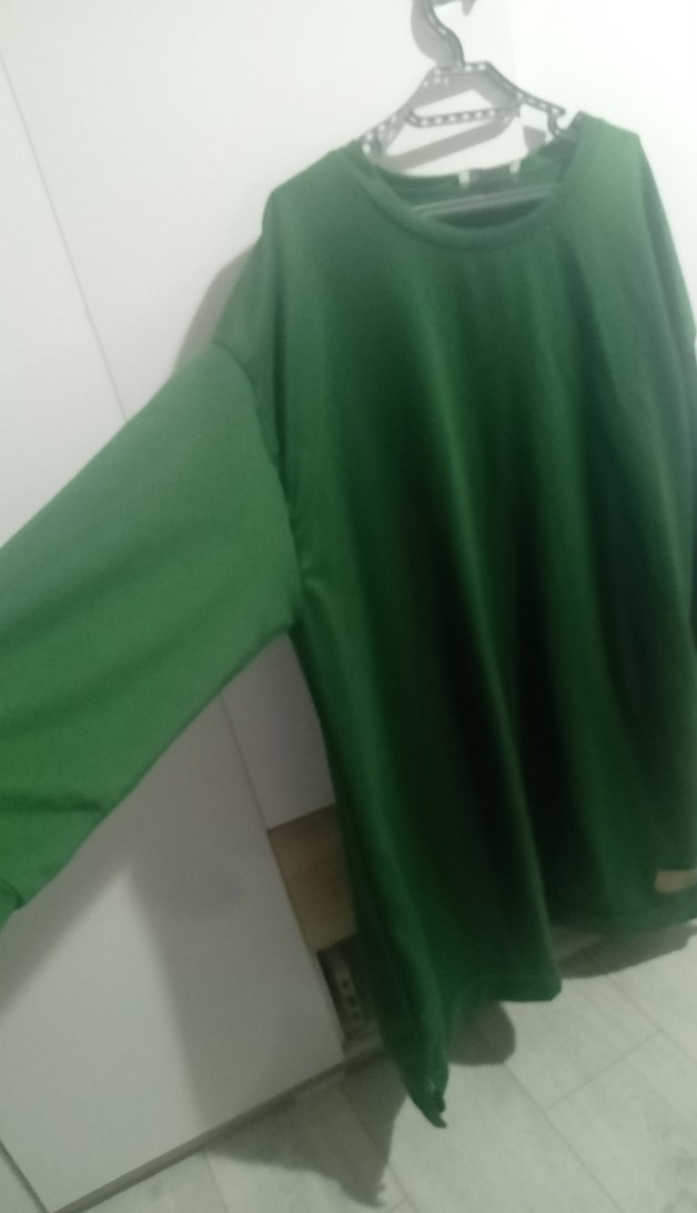 Yeşil Uzun Kollu Rahat Kesim Tunik - Görsel 2