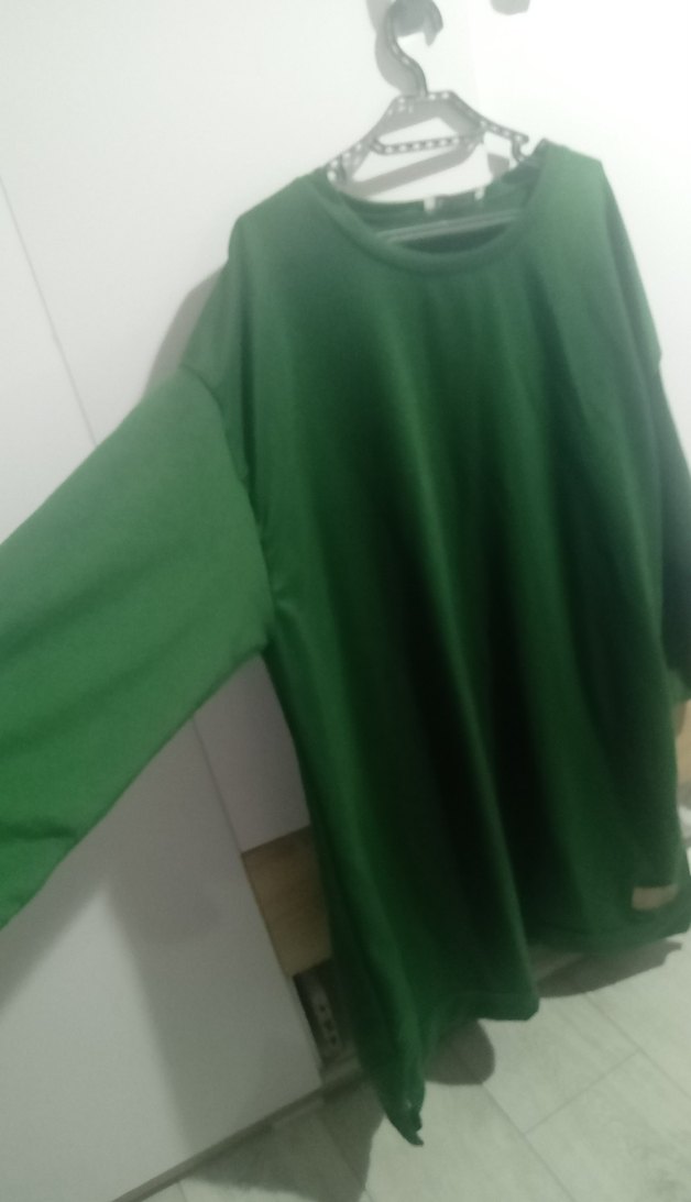 Yeşil Uzun Kollu Rahat Kesim Tunik - Görsel 3